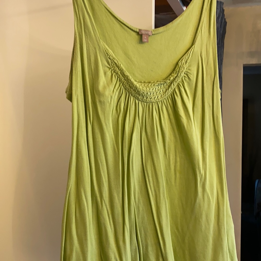 Green tank top
